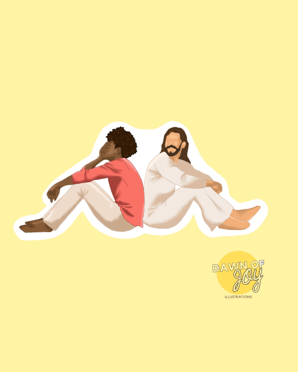 Illustrated Heavenly Presence Vinyl Sticker