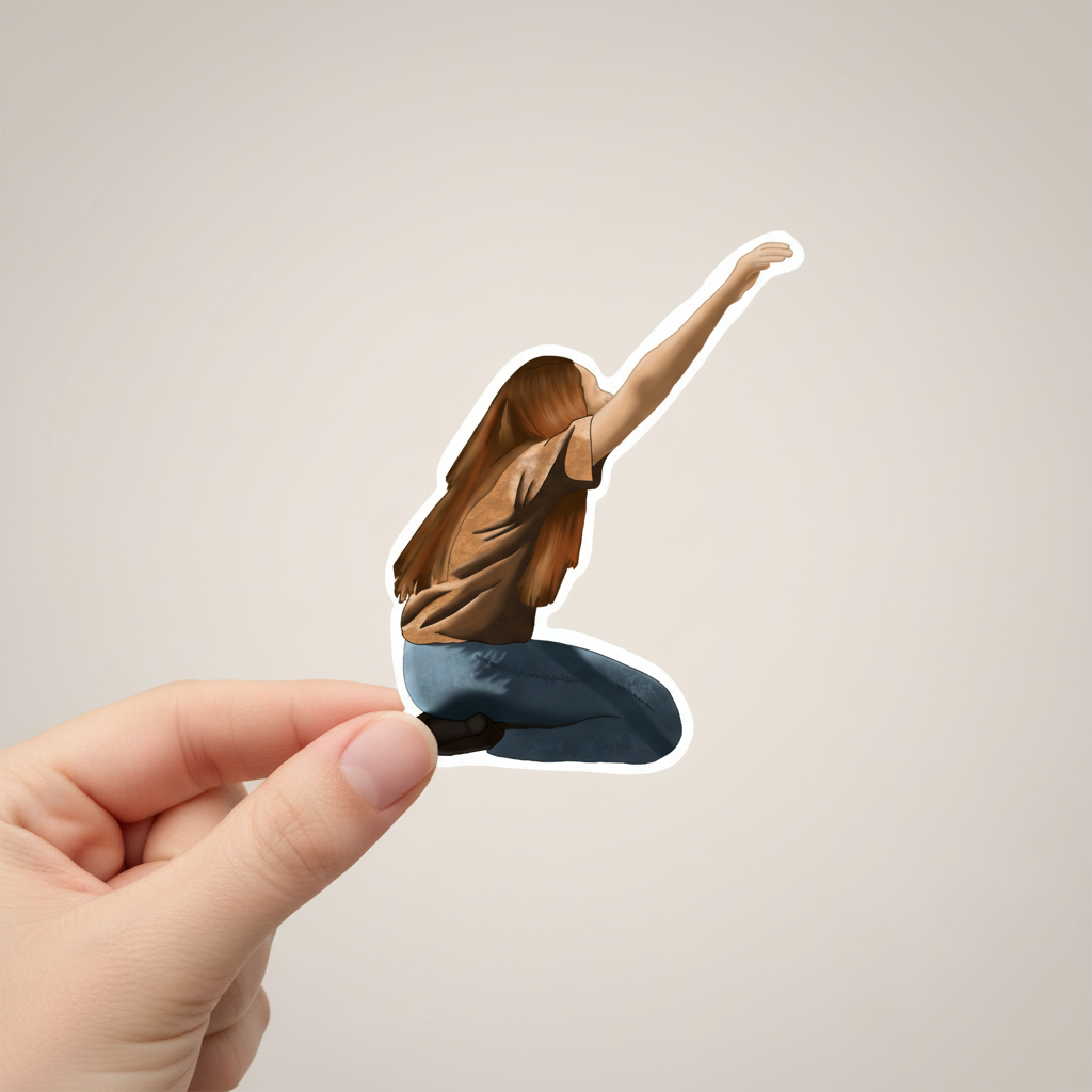 Illustrated Worship Vinyl Sticker