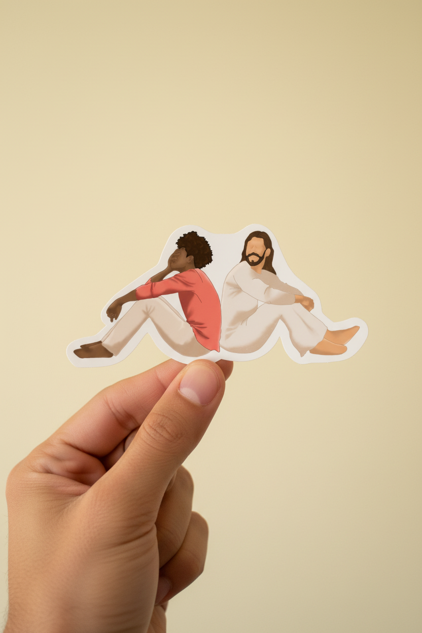Illustrated Heavenly Presence Vinyl Sticker