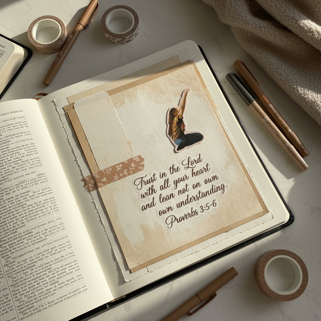 Illustrated Worship Vinyl Sticker