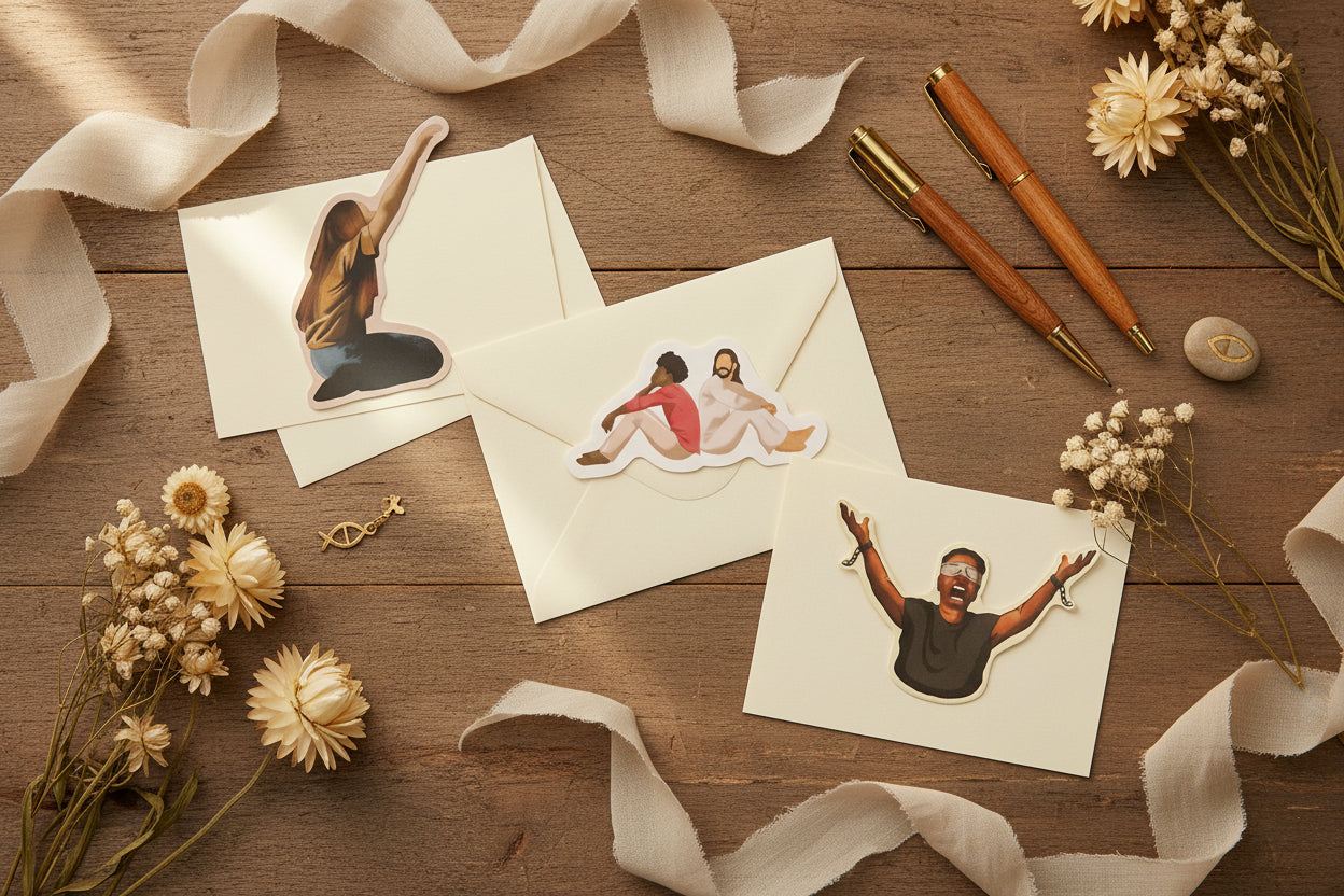 Illustrated Heavenly Presence Vinyl Sticker