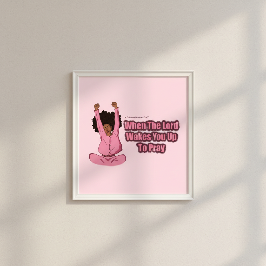 Woman of Prayer Illustration Digital Download